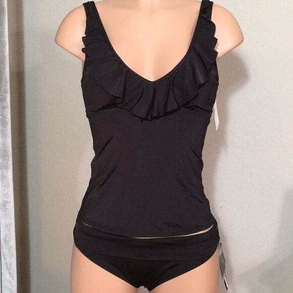 Kenneth Cole ruffle-licious tankini. NWT - Picture 3 of 8